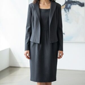 Vintage Kasper Two Piece Set Jacket JEAN Material 2 Piece SET size 10